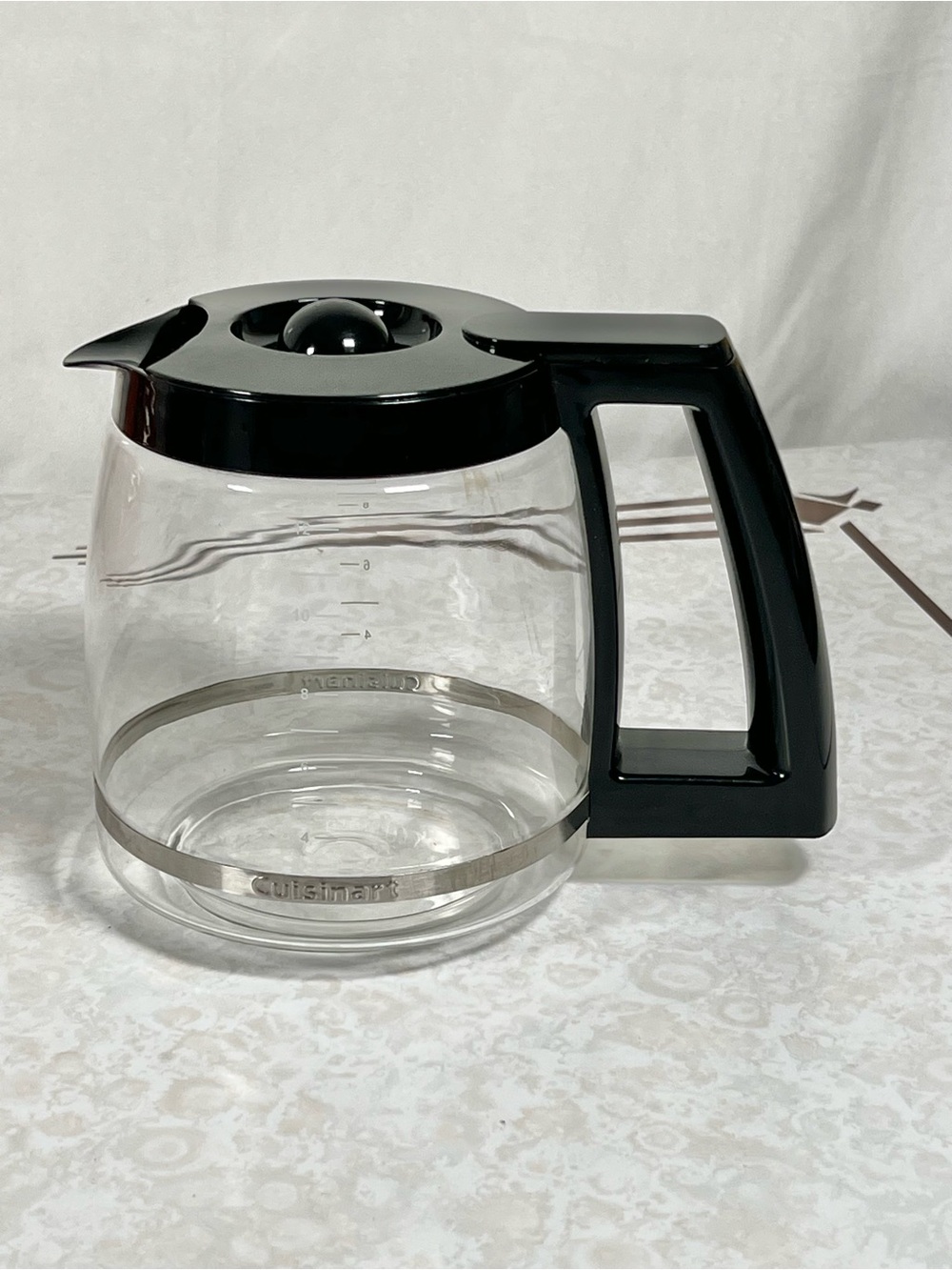 Cuisinart Clear Glass Coffee Carafe with Black Lid & Handle
